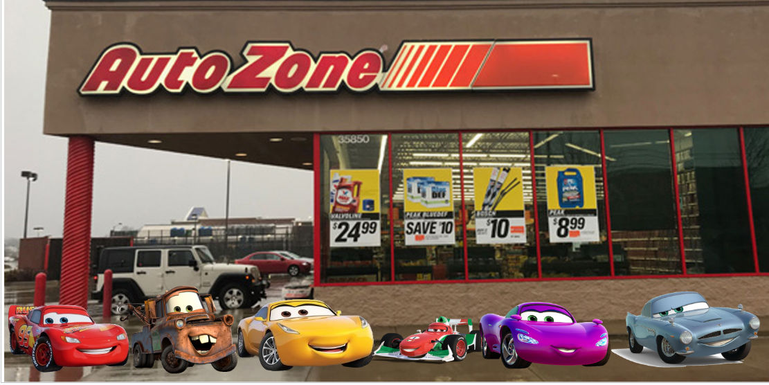 The Cars at Auto Zone by SimonStudio587 on DeviantArt