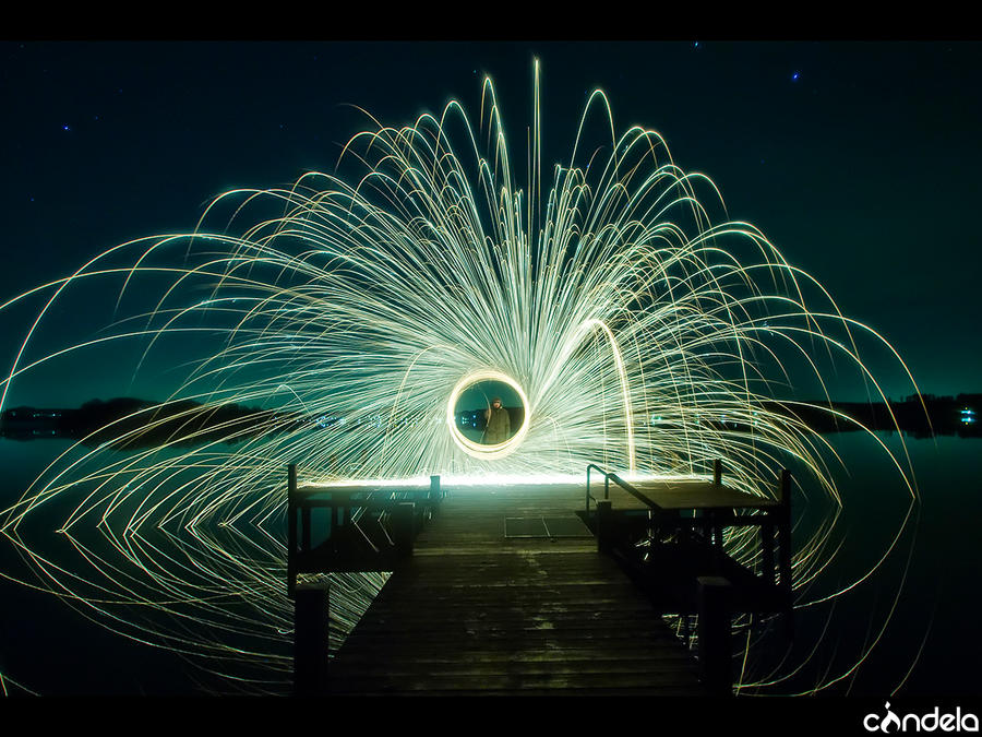 lake of fire lightpainting by flu0rgfx