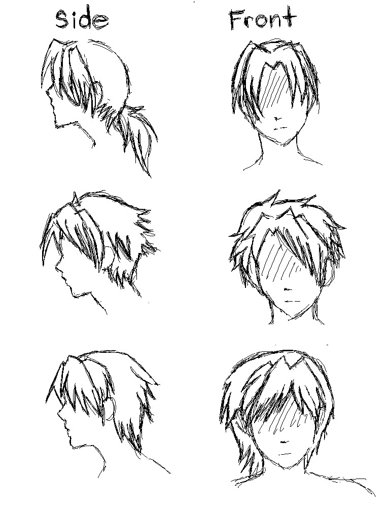 Personal Anime Male Hair Reference by Kyomi9980 on DeviantArt