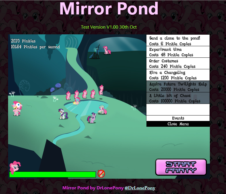 Mirror Pond - The Pinkie Pie Clicker