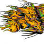 Fire Wolves in color