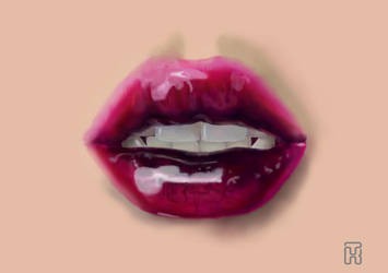 Lips , drawing in PS