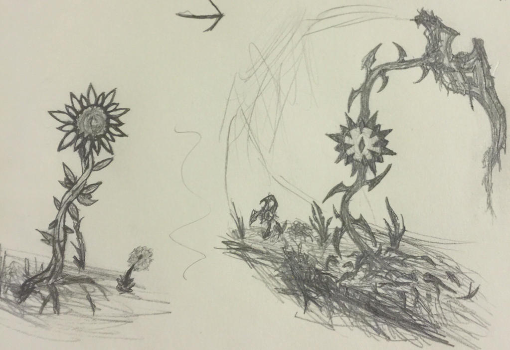 Distorted Plant Drawings Corrupted flower by Mechanical-Pencilist on DeviantArt