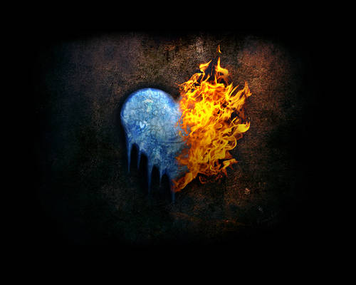 Iced Heart in Flames