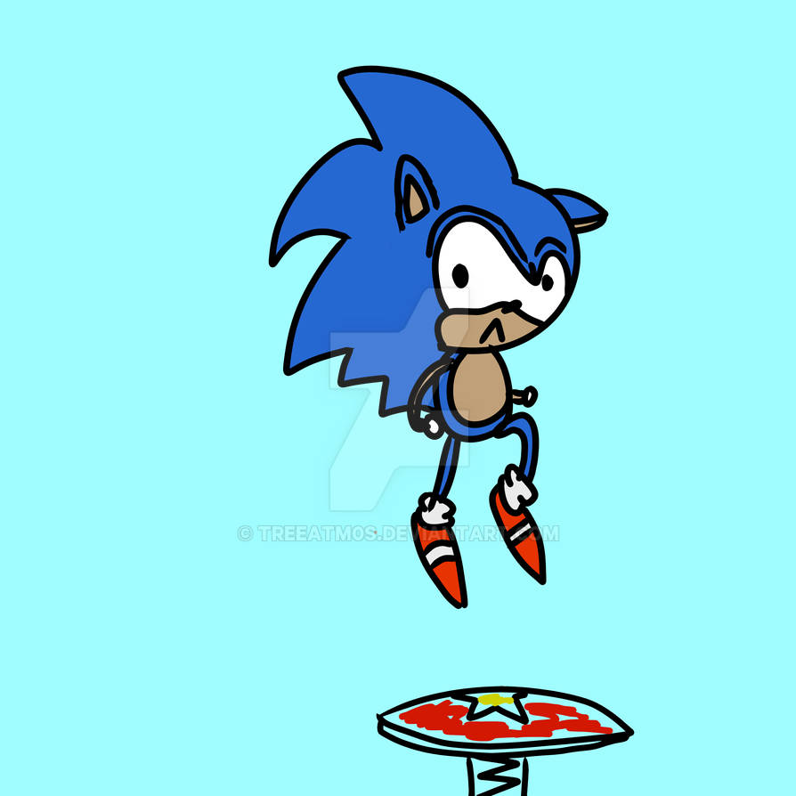 Sonic Bouncing On A Spring by TreeAtm0s on DeviantArt