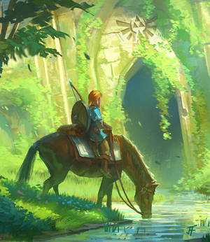 Link and the Forest Temple detail 1