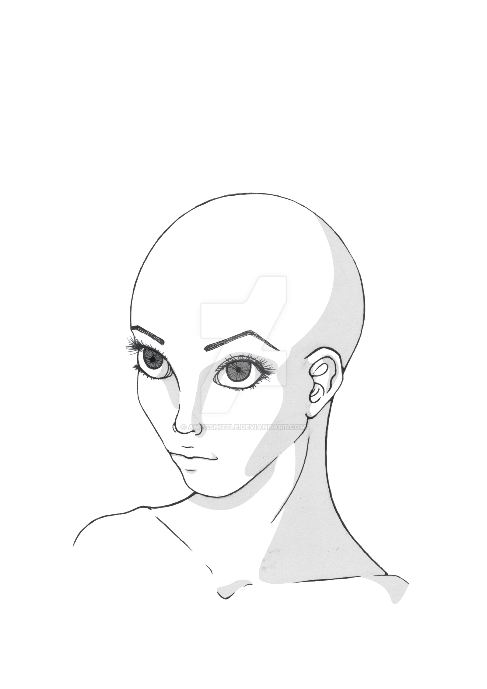 Fashion illustration head hot sale