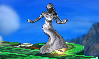 Metal Zelda enters the battle