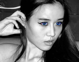 Asian blue eyes 