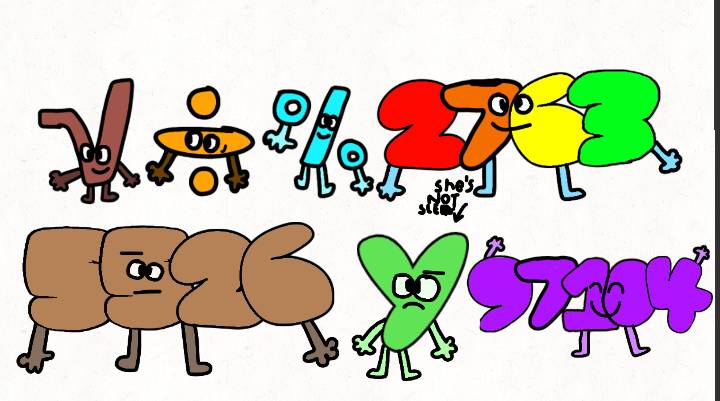 Alive Number Math Deviantart Times Sign My Algebraliens Other Symbols, and More Numbers, by DanielTubeIsBack on ...