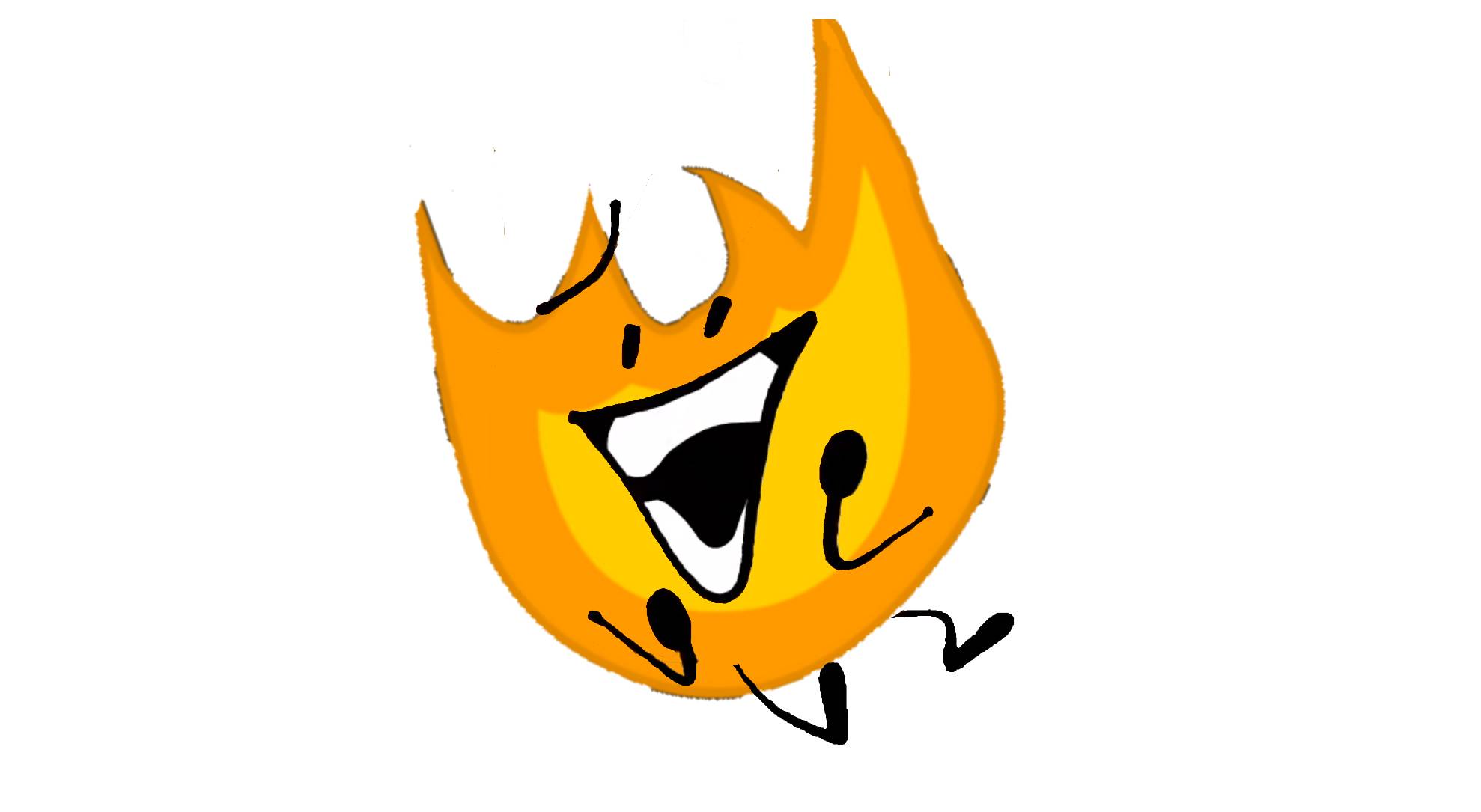 Firey Behind BFB Post-Split Firey Intro Pose With Old Asset by DanielTubeIsBack on ...