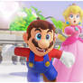 SMO - Mario and Peach in the Mushroom Kingdom