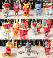 samurai pizza cats 3d sculptures