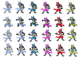 Lucario color play finalized