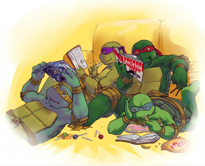 Brooding Tmnt TMNT-Reading and Snacking by tmask01 on DeviantArt