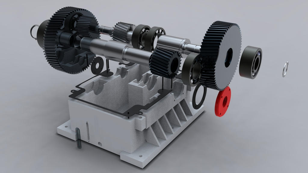 Gear-Box explosion view by FLdesignworks on DeviantArt
