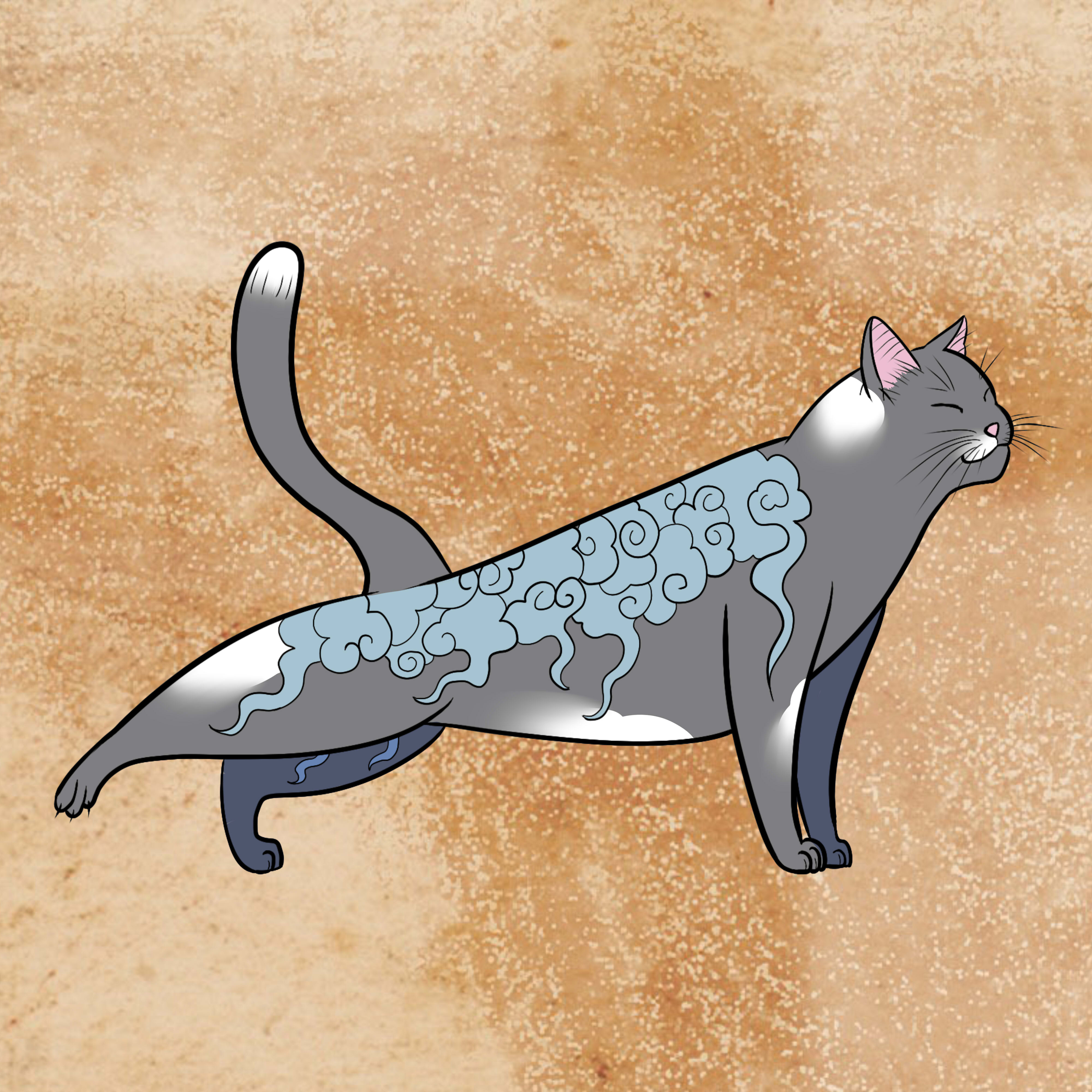 Cat Stretching Japanese Style Tattoo Concept By Ahzirra On Deviantart Cat Stretching Japanese Style Tattoo Concept By Ahzirra On Deviantart