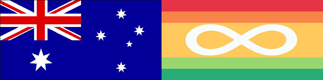 Merged Australian and Autism Flag Background