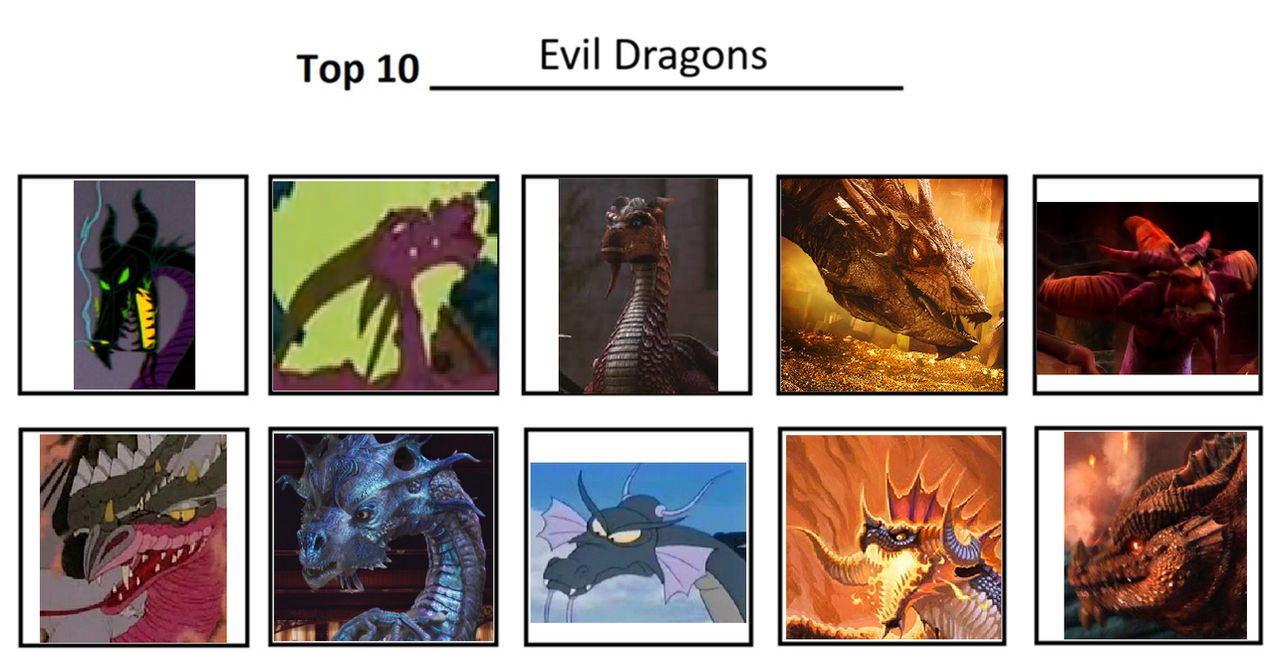Top 10 Evil Dragons by LoopedPuddle on DeviantArt