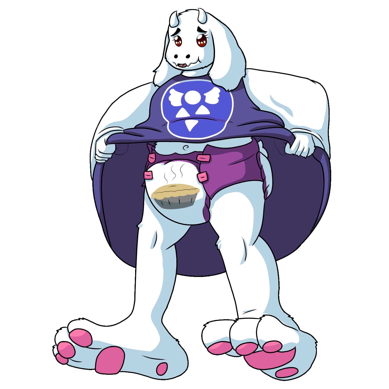Torisl Toriel diaper clean by Blerdenfundle on DeviantArt