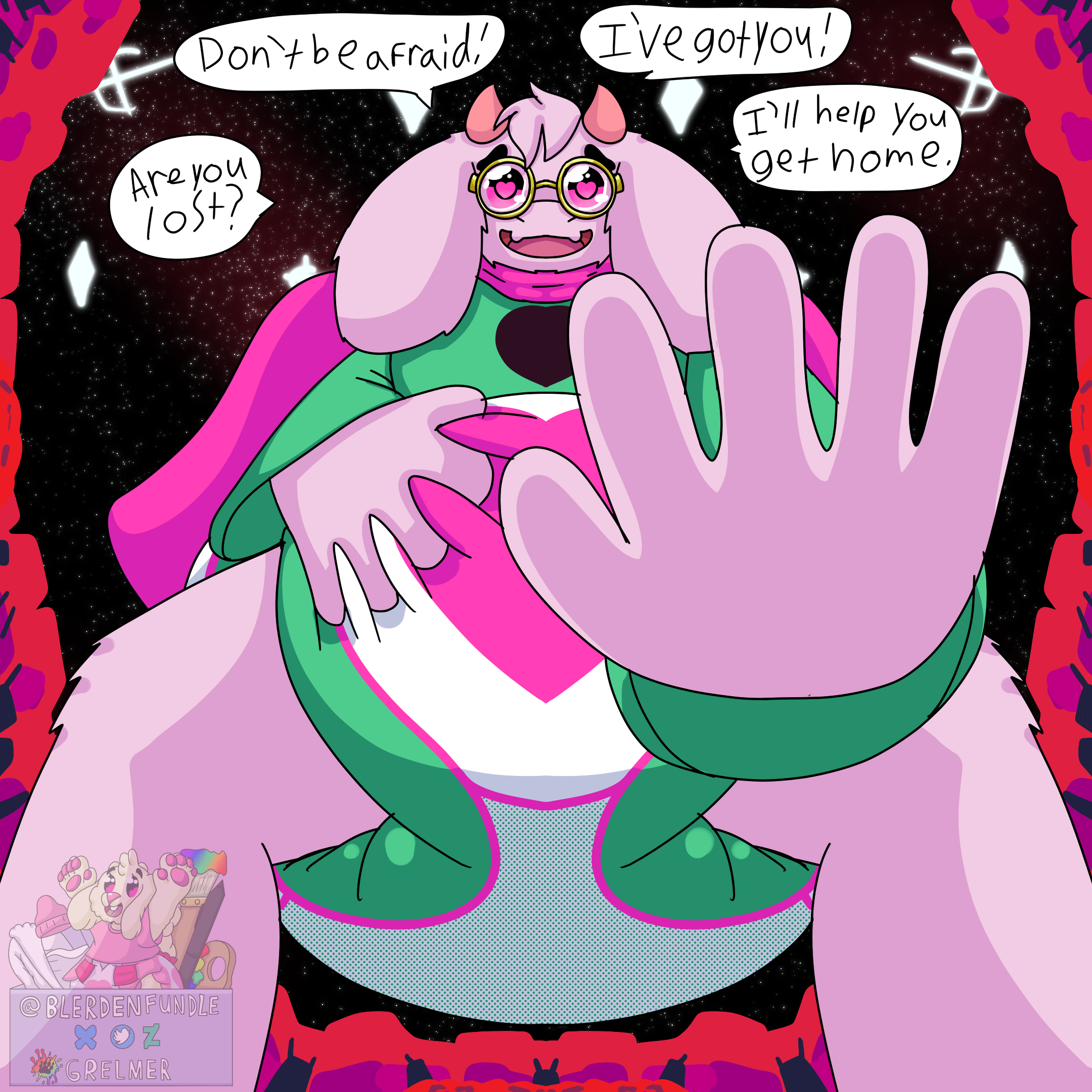 Autism Creature Ralsei Spotted By Giant Ralsei by Blerdenfundle on DeviantArt
