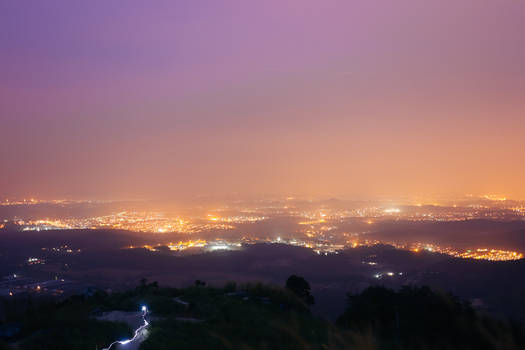 Pitch black Broga hiking