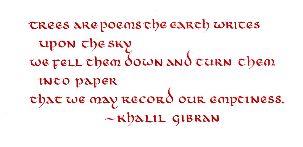 Khalil Gibran - Trees are Poems