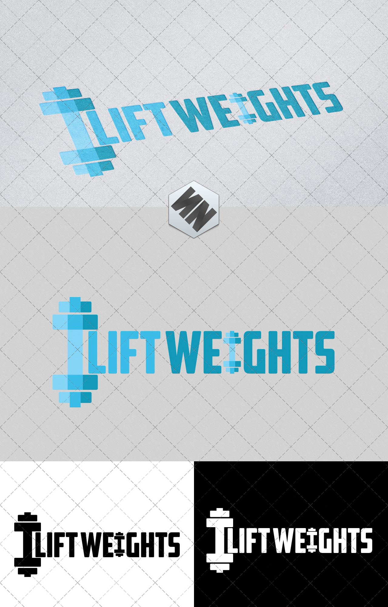 Lift Weights vector logo