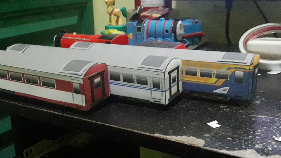 Paper Destrict Train 3 units of papercraft passenger trains by RailfansDAOP4 on DeviantArt