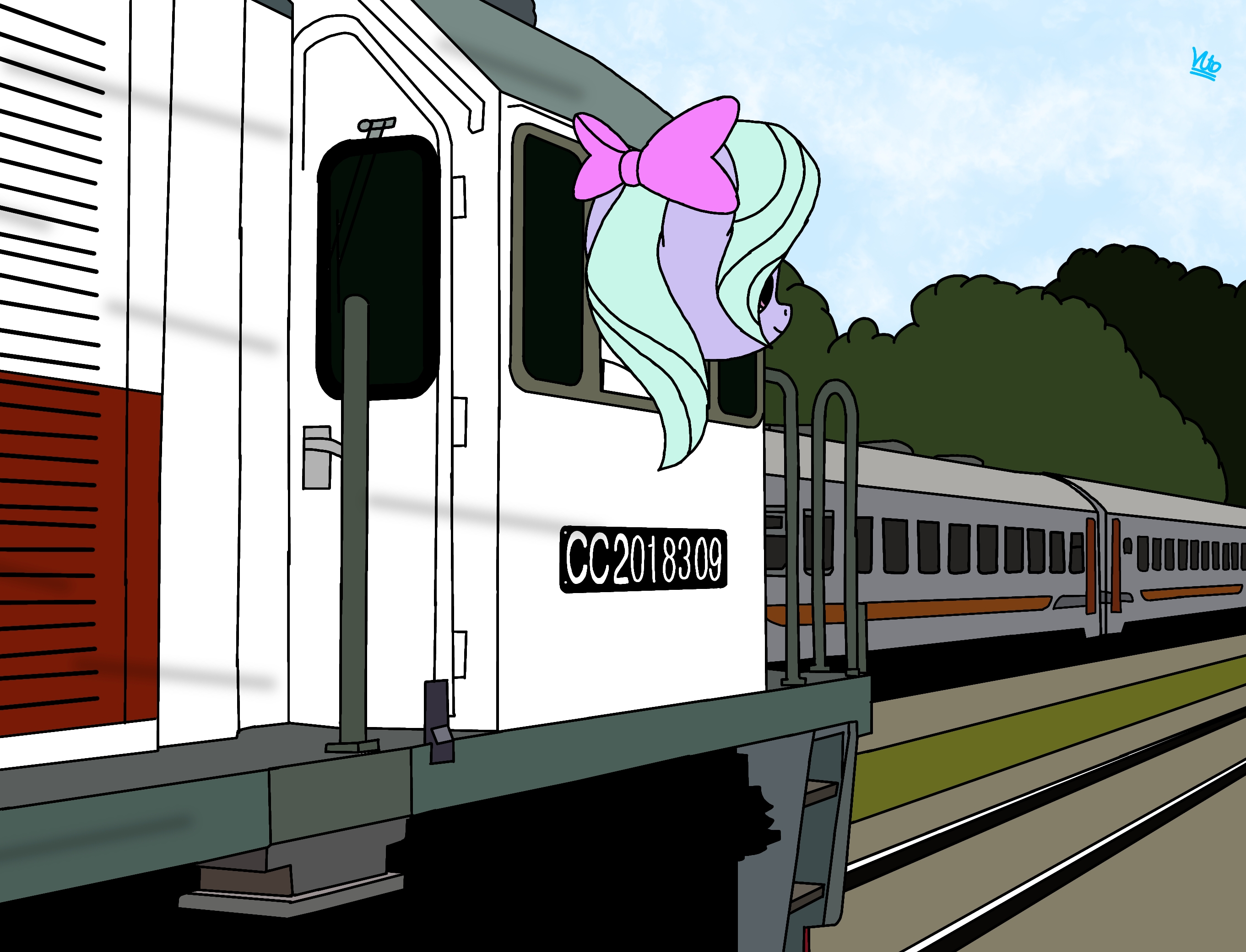 Deviantart R46 F Train Flitter driving a train by RailfansDAOP4 on DeviantArt