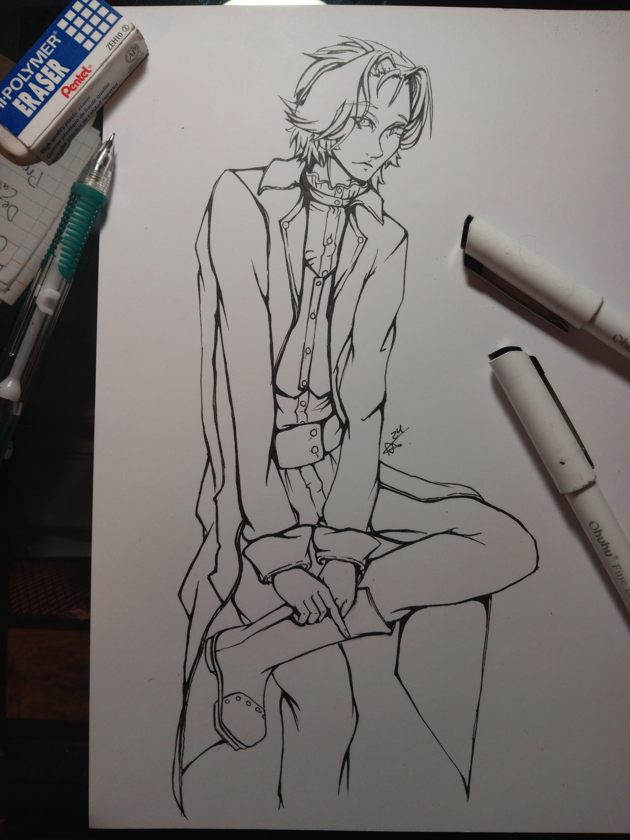 Roderick Usher Lineart (Edgar Allan Poe) by Dragonfire97370 on DeviantArt