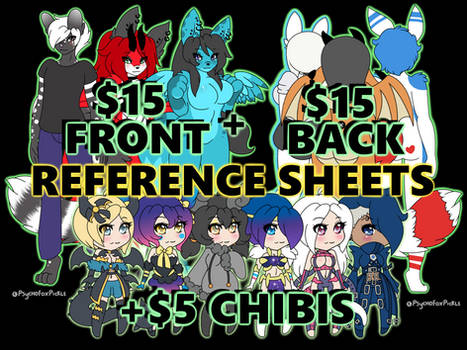 Reference Sheet Commissions (OPEN!)