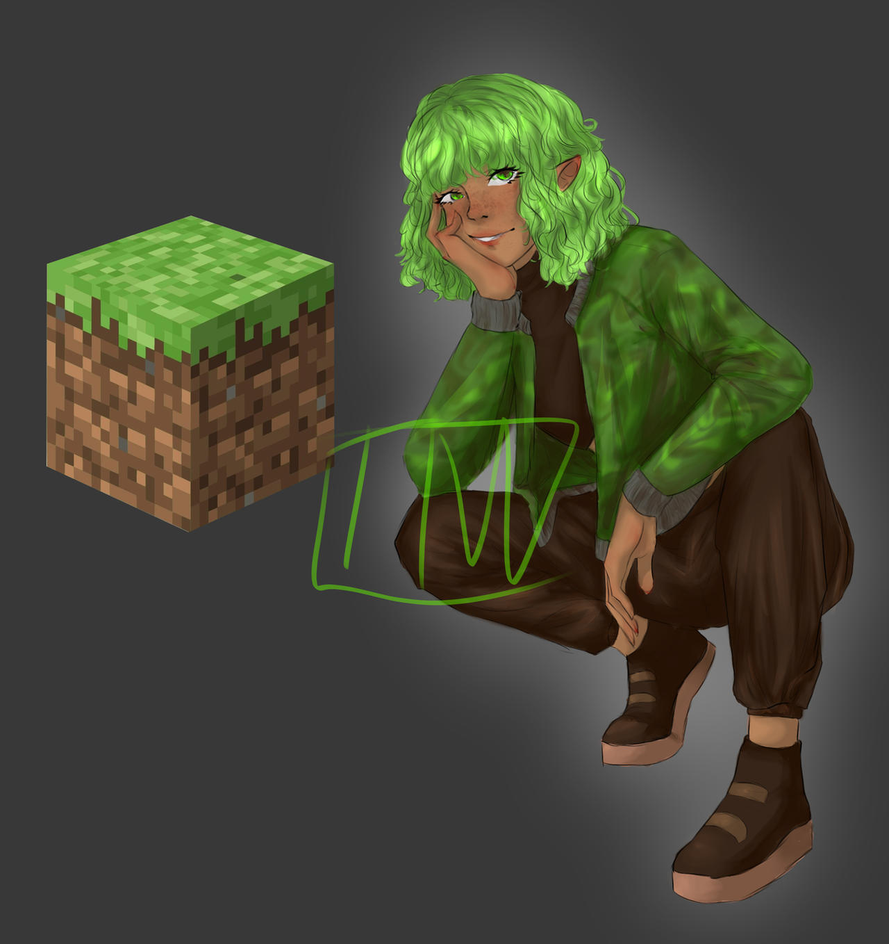 Humanization of a block of land from Minecraft by pepuck on DeviantArt