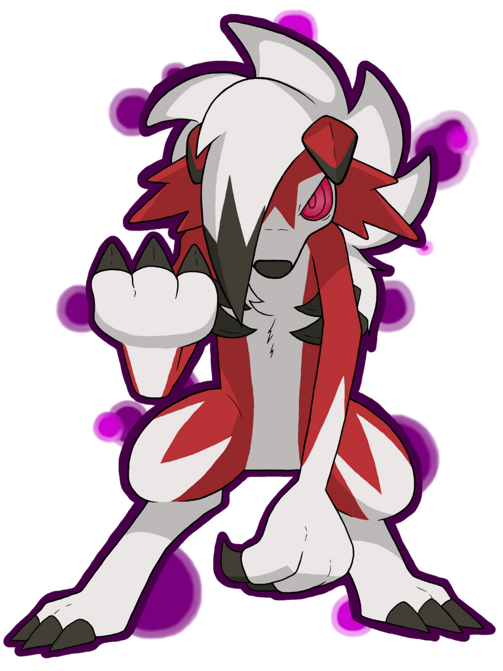 Lycanroc Midnight Form by TheWinterColt on DeviantArt
