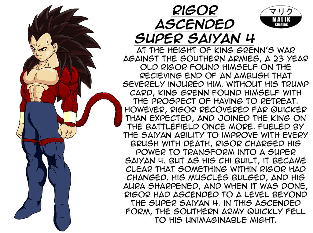 Rigor Ascended Super Saiyan 4 by MalikStudios on DeviantArt