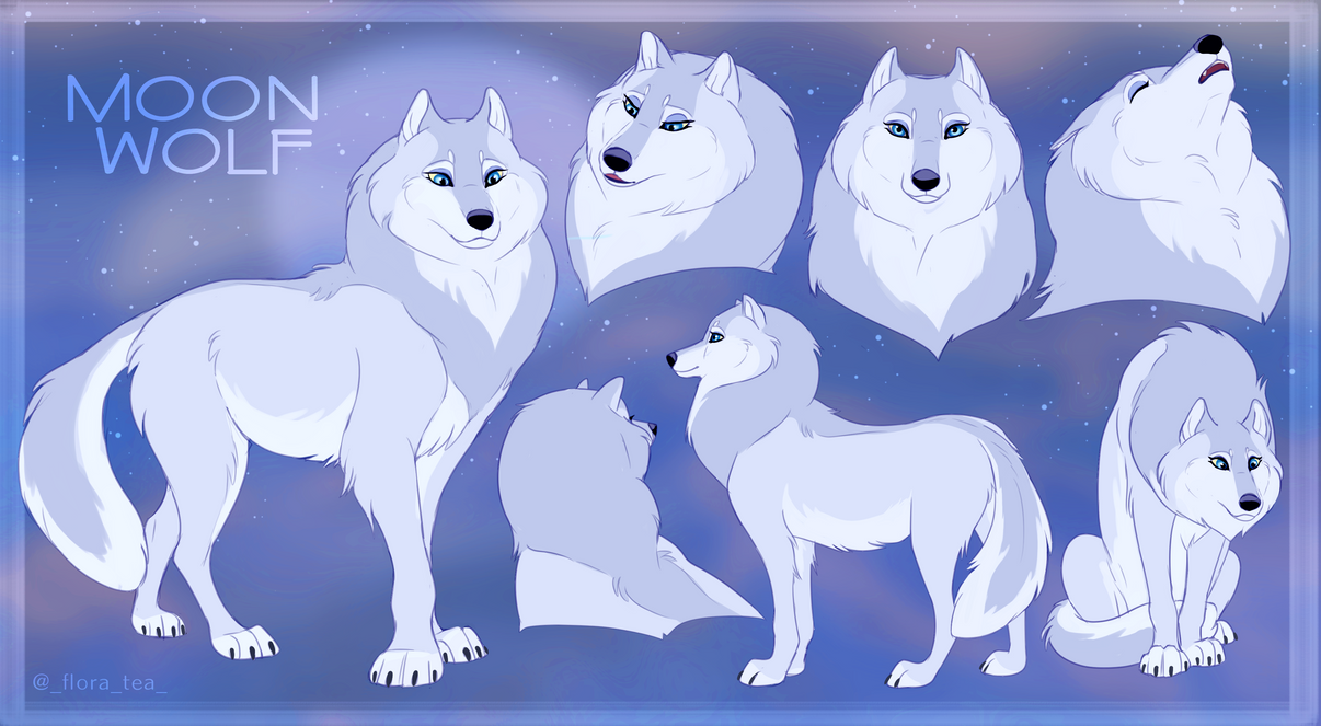 Moon Wolves Wednesday Moon Wolf (Comm) by Flora-Tea on DeviantArt