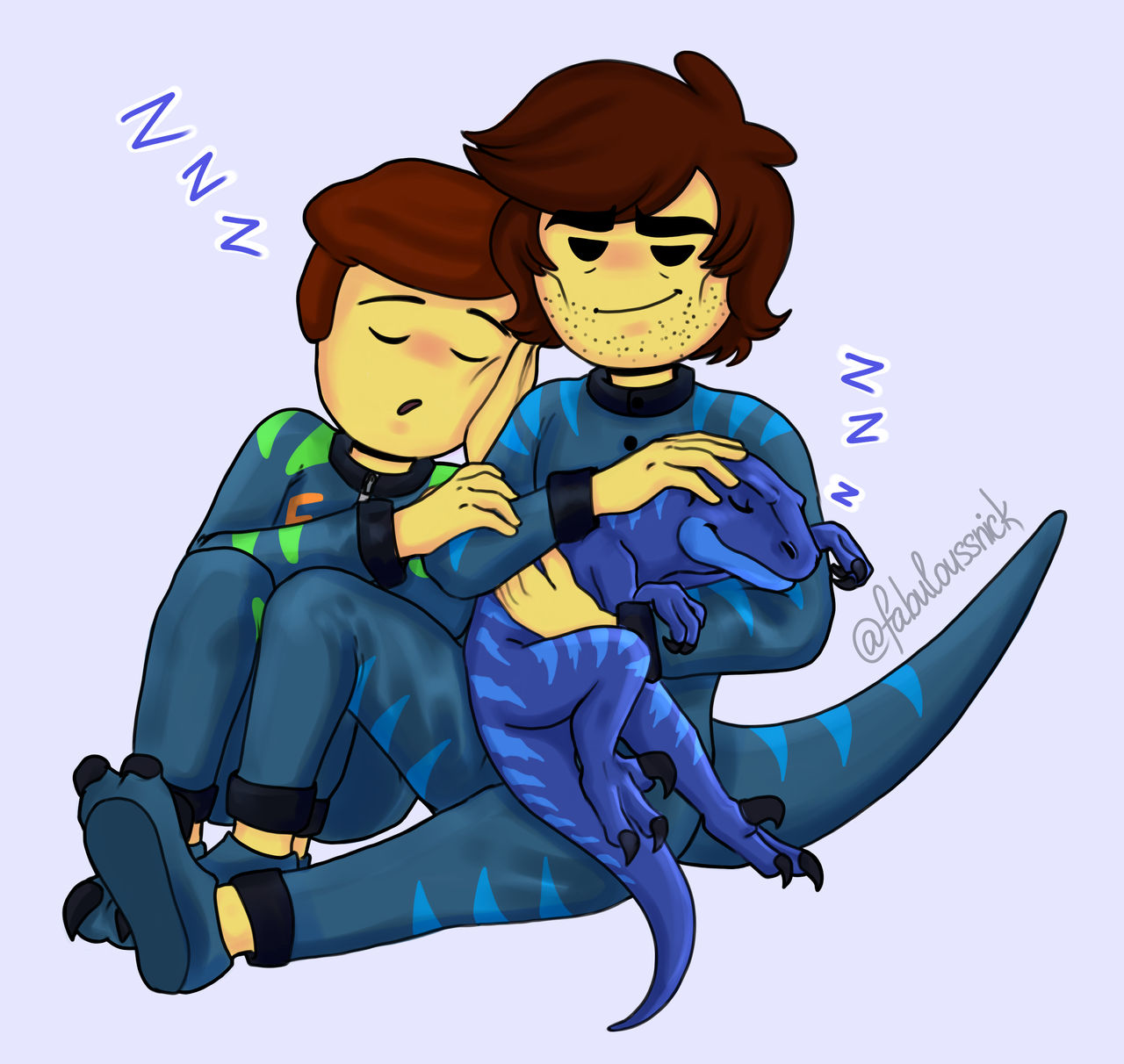 Sleepy Raptors by Fabuloussnick on DeviantArt