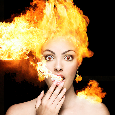 Ops, she's on fire.