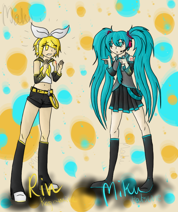 Miku x Rin by Mahikun on DeviantArt