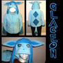 Glaceon Pokemon hoodie cosplay