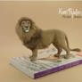 Miniature 1:12 lion sculpture