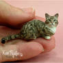 Miniature 1:12 Cat sculpture -- Bootsy