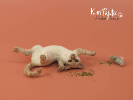 1:12 miniature cat sculpture - Tumble