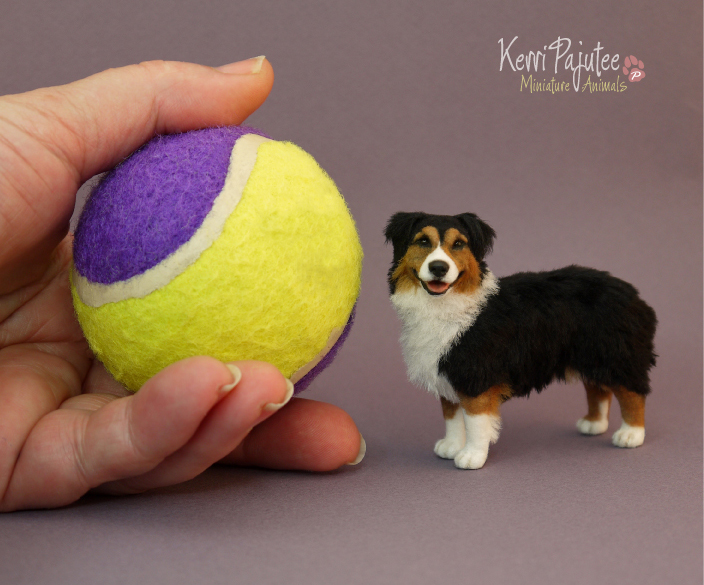 Miniature Australian Shepherd sculpture