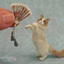 Miniature Ragdoll Cat sculpture