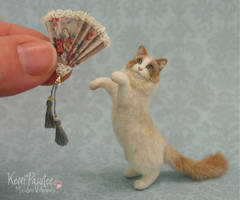 Miniature Ragdoll Cat sculpture