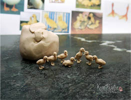 WIP - Miniature Duckling sculptures
