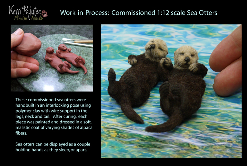 WIP Miniature Sea Otter sculptures...