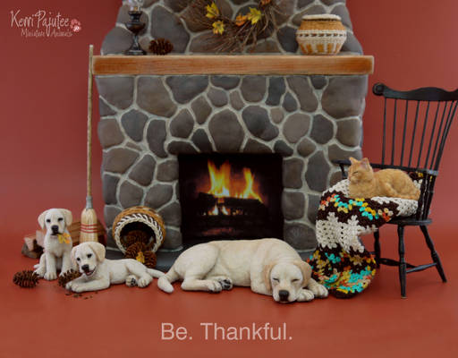 Be thankful miniature animal sculptures