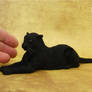 Miniature Black Leopard sculpture